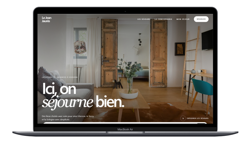 Aperçu du site Le Jean Jaurès sur un ordinateur portable